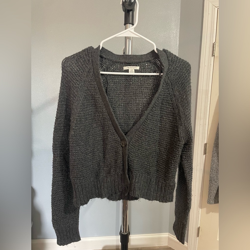 Grey knit sweater